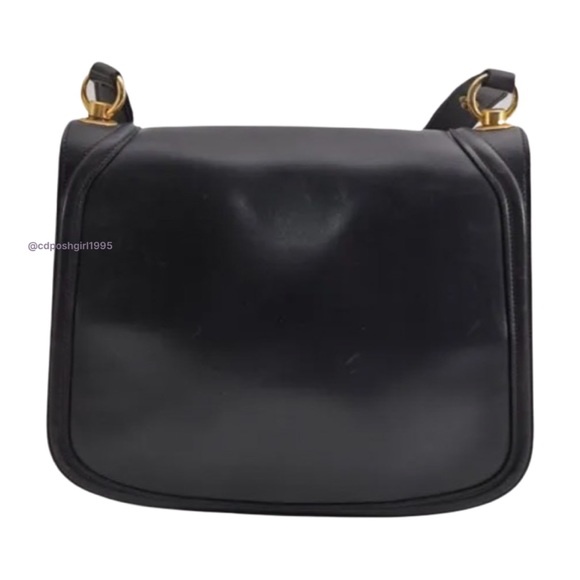 Gucci 1970s navy blue Blondie gold interlocking GG shoulder bag 2-ways accordion - Picture 6 of 16